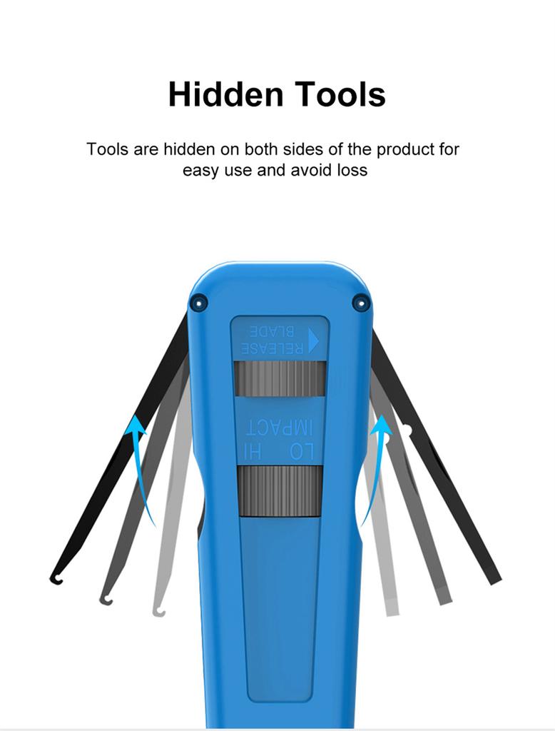 Punch Down Tool W/110 & 66 Blades Network Cable Terminal Insertion Cuting Tool