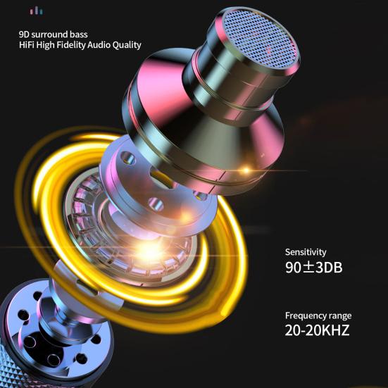 Practical Wired Earbud Plug Play 20-20000HZ Music Listening