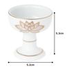 Buddhist Altar, Shinto Altar, White Gold Lotus Buddhist Vessel Set of 6, AM-TM647