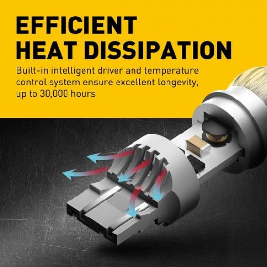 7440 7441 7443 7444 LED Rear Turn Light Signal Bulbs Amber Yellow 3000K Bulb 2X