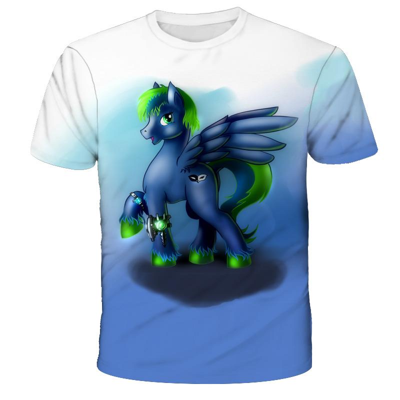 Baby girl cartoon T-shirt unicorn short sleeved summer children's casual T-shirt cute animal top children's clothing boy T-shirt