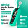 Green Pinless Wood Moisture Meter Rechargeable Non Destructive Tester 0 100 RH 5 40mm Depth for Lumber Drywall