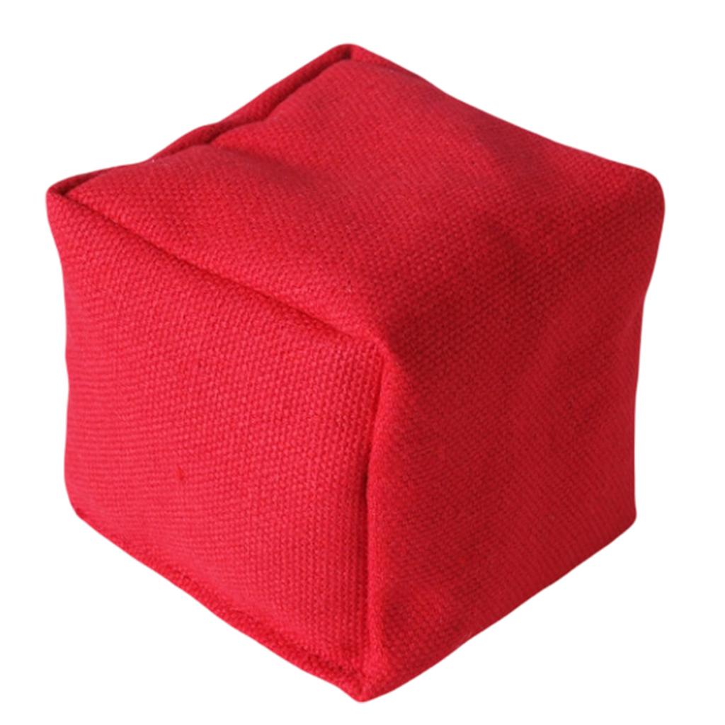 Canvas Square Bean Bag for Kids Soft Fabric Tossing Toy Durable Cube Shape for Indoor Outdoor Play Activities
