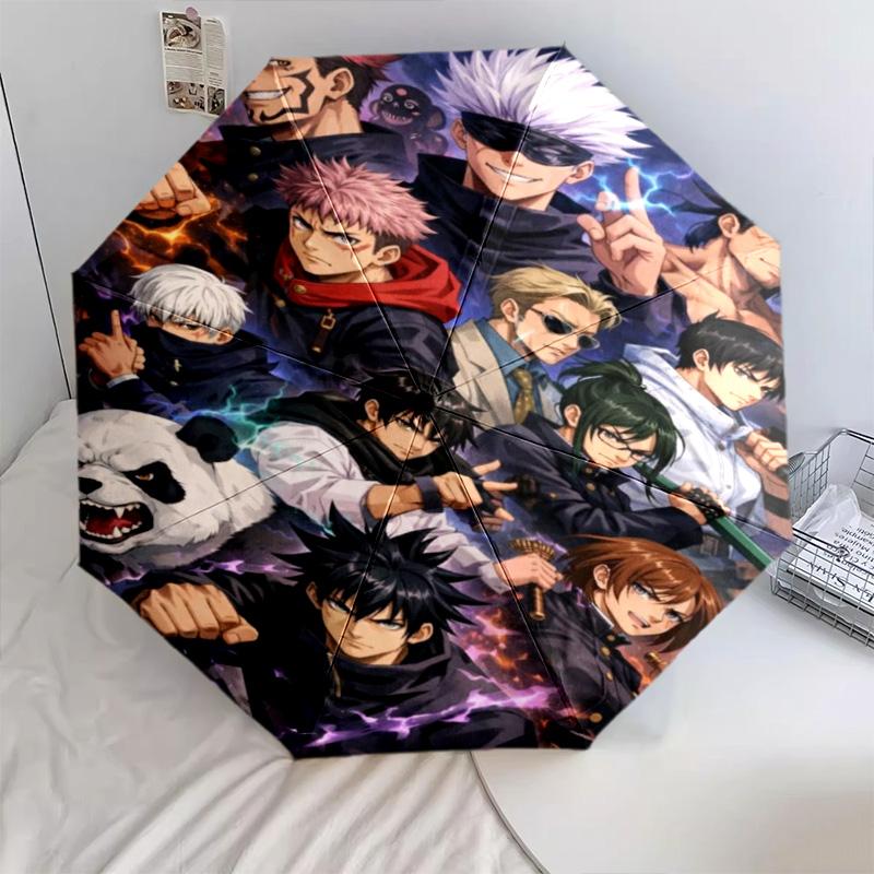 1PC Jujutsu Kaisen: Battle Spirits Automatic Umbrella - Suitable Travel Outdoor Portable Umbrella Birthday Gift Daily Essentials