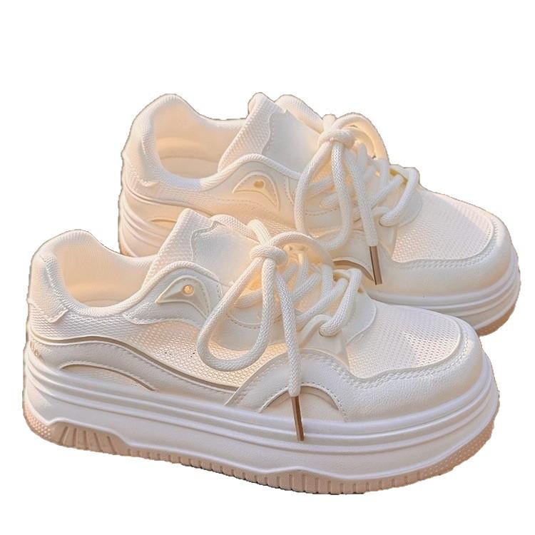 Summer New Breathable Mesh Niche Bread Shoes Platform Casual Sports Board Shoes