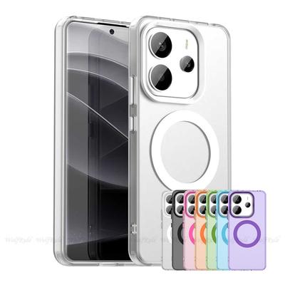 For Redmi Note 14 4G Case Cover Redmi Note 14 4G Capa Phone Back Wireless Charging Magnetic Matte Fundas Xiaomi Redmi Note 14 4G