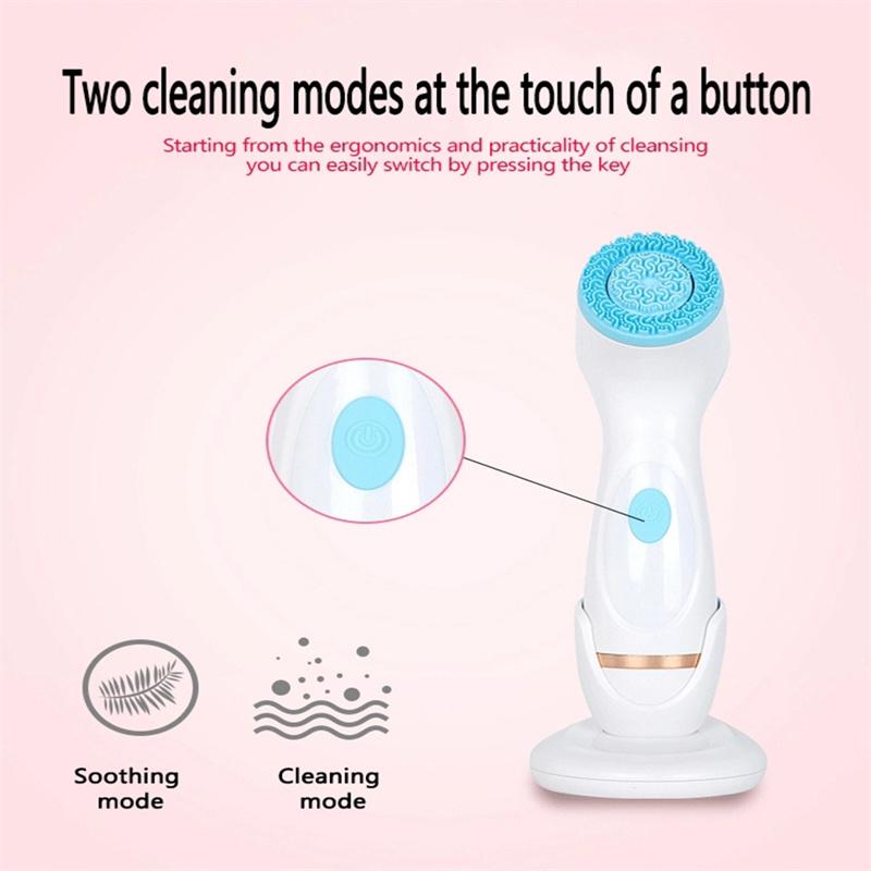 Kinsei Beauty 3 In 1 Electric Cleansing Brush Sonic Rotating Cleansing Brush Galvanic Facial Spa System Deeply Clean and Remove Blackheads