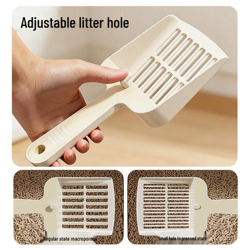 Adjustable Cross-Border Plastic Cat Litter Scoop for Tofu Litter