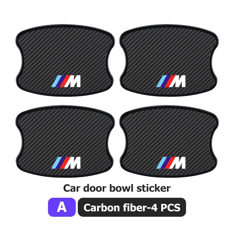 

For BMW 4PCS Car Door Handle Anti Scratch Protector Carbon Fiber Stickers Collision E30 E34 E36 E39 E46 E52 E53 E60 E61 E62 E70