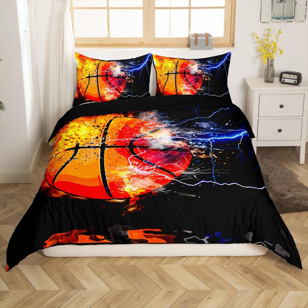 Lightning Duvet Covers for Kids Teens Queen Lightweight Down Quilt Covers Bedroom Decor 2 Pillowcases 1 Duvet Cover No Comforter