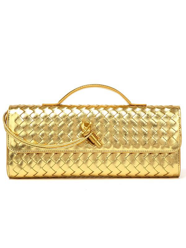 High-End Versatile Woven Baguette Crossbody Tote