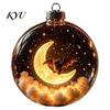Halloween Ball Ornament Clear Hanging Decoration, Glowing Sphere with Skeleton, Decoration Pumpkin, Spider Web, Black Cat Decor, Party Supplies
