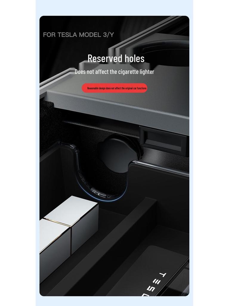 Silicone Ice Box for Tesla Model 3/Y Center Console Storage