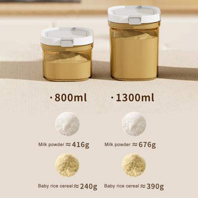Yousheng Milchpulverspender Aufbewahrungsbehälter 800/1300ml Versiegelter Behälter Leicht zu Reinigen Tragbarer Snackbecher Lebensmittelbehälter