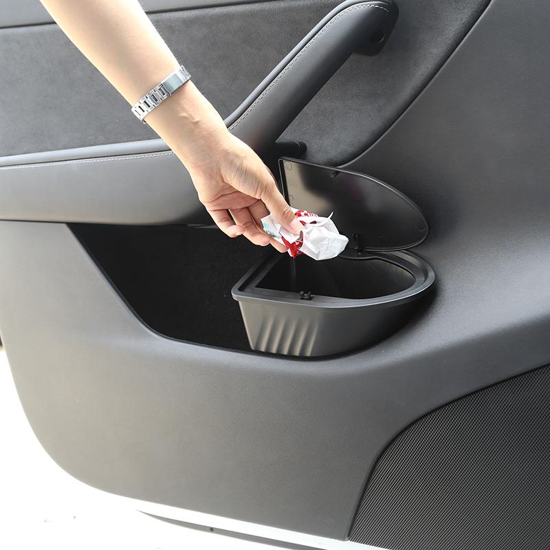 for Tesla Model Y Door Side Trash Can Bin Door Storage Organizer Box Modfied Waterproof interior Accessories ModelY 2023