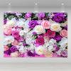 1Pcs Floral Pink Rose Flower Decoration Background Backdrop For Photo Studio Photo Booth Party