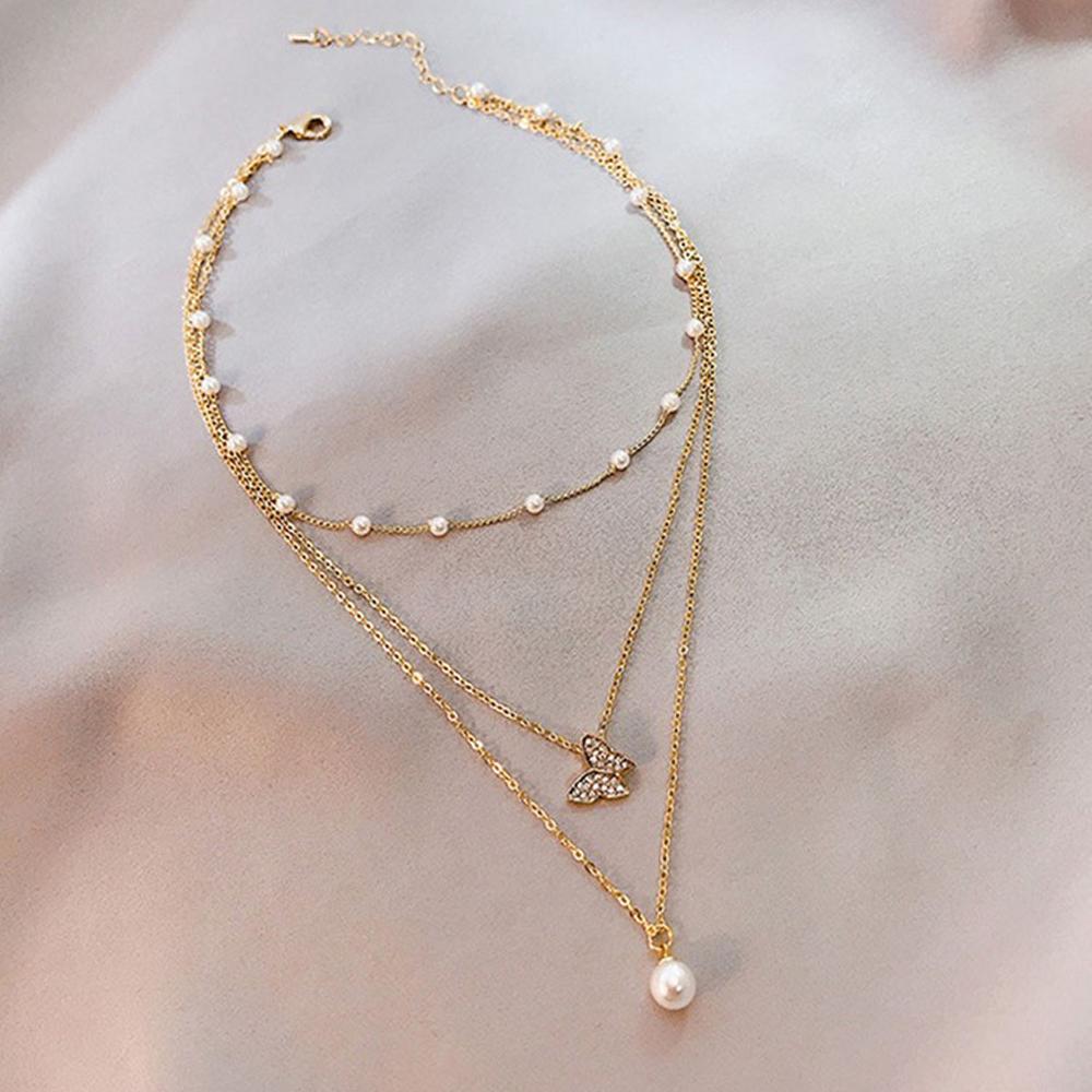 New Butterfly Pendants Neckalces for Women Short Chain Mini Butterflies Drop Boehemian Sexy Neck Accessories Fashion Jewerly