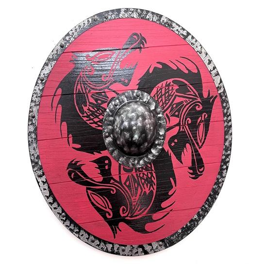 

60,96 см Средневековый деревянный щит викинга с драконом, настенный декор, искусство из дерева, декор для дома ручной работы, подарок на День отца для него