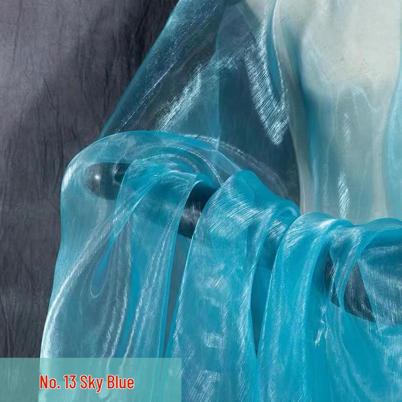 Iridescent Two-Tone Gradient Organza Pearl Gauze for Performance Costumes, Weddings, and Kindergarten Events