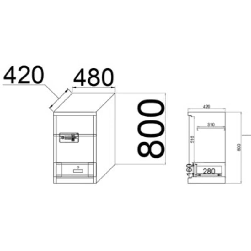 5325 Secure Office Cabinet & Safe