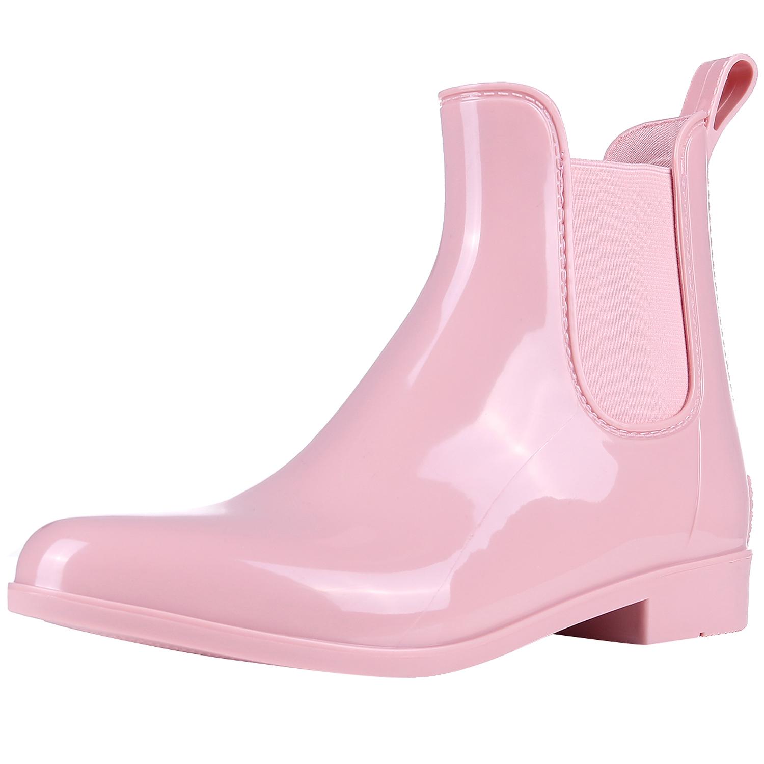 

Fashion Kidmi Classic Women Chelsea Boots Shiny Rain Boots Summer Waterproof Chelsea Boots For Women Fashion Outdoor Non-slip Home Shoes 39-foot 24.5cm