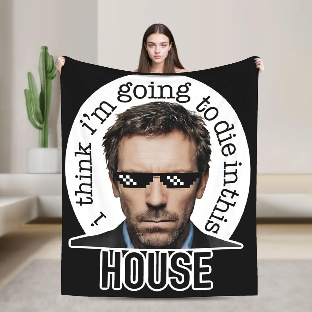 House MD Dr Gregory House Fashion Blanket Cozy Soft Throw Fashion Blankets for Bed Multi-size Quilt