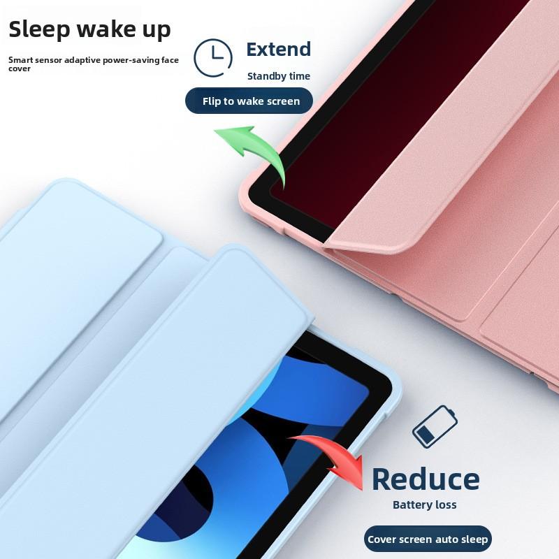 Compatible with Apple IPad 11 10.2-inch Protective Case with Pen Slot, 2021 Pro Silicone Air 4 Soft Case Mini 7 Leather Case