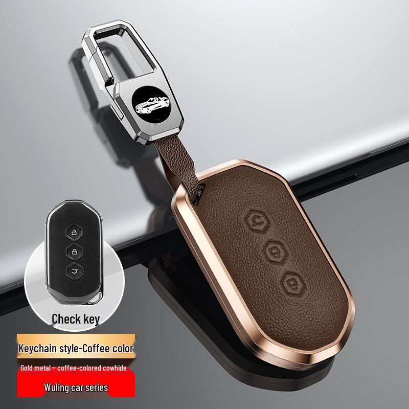 Metal Key Cover for 2020 Wuling Capgemini: Decorative Shell & Buckle