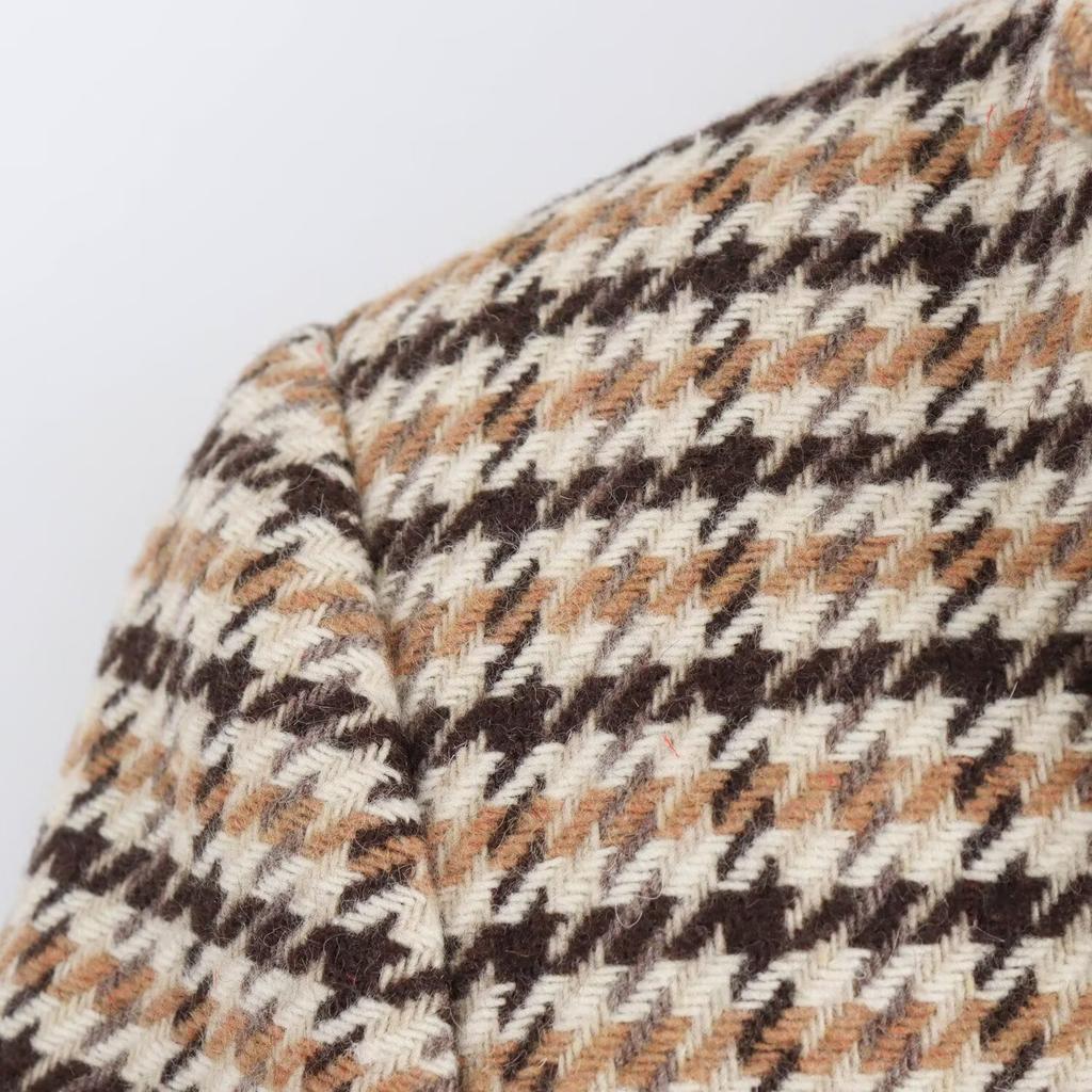European and American style, new women's clothing, versatile, fashionable and fashionable woolen plaid jacket 9492780