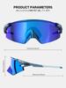 KAPVOE Sports Sunglasses for Men and TR90 Field of UV400 Adjustable Nose Integrated Mirror for and Running Women, Ultra-Lightweight Frame, Ultra-Wide