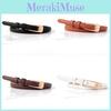Color Solid Simple Gold Buckle Women Slim Waist Belt Casual And Versatile