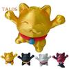 3D Printed Telescopic Cat Figurine Mini Fortune Cat Figure Simulated Animal Model Toy Home Office Bookshelf Desktop Decoration Ornament