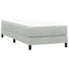 Łóżko Box Spring Bez Materaca Jasnoszary 90X210 Cm Aksamit