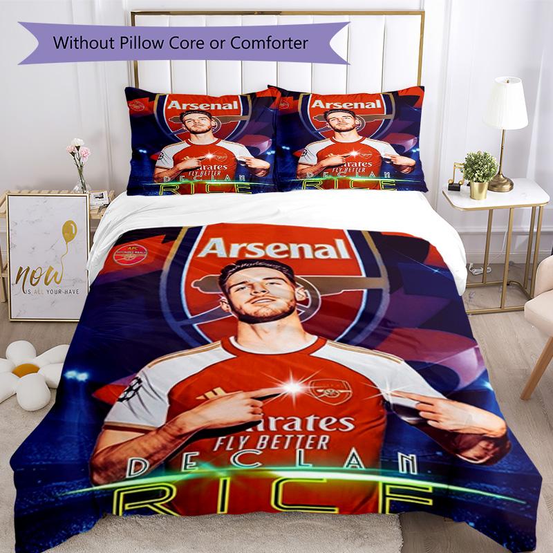 Arsenal Football Player Bed Linen Set Design for Playroom Machine Washable Christmas Gift