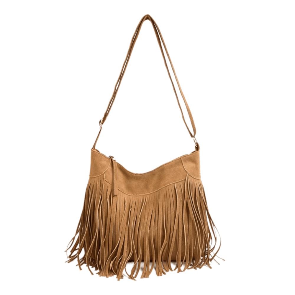 Large Capacity Bohemian Tassel Crossbody Bag Matte Tote Bag Luxury Messenger Bag Women
