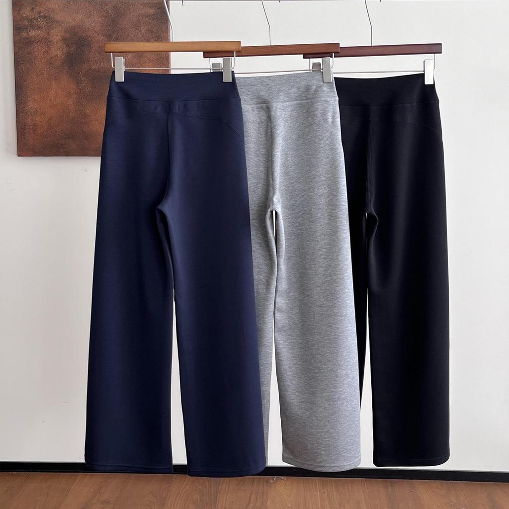 Women's Spring High-Waisted Drawstring Wide-Leg Pants - Daily Commute Casual Style