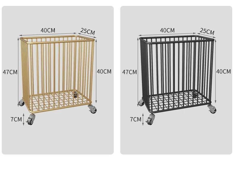 Großer Aufbewahrungskorb für Nordic Dirty Luxury Wäsche Kleidung Spielzeug Organisation Mit Rädern Und Gestell Für Hotel