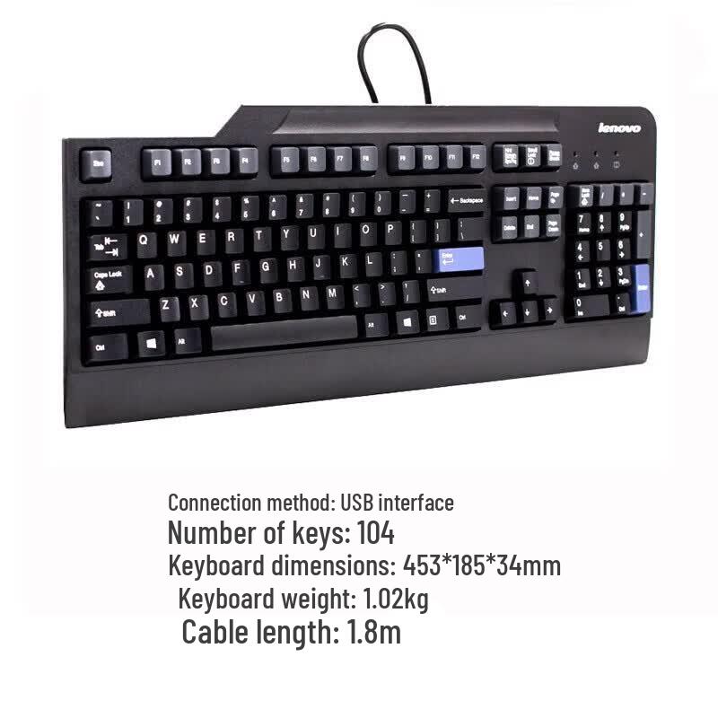 Lenovo KB1021 USB Wired Office Keyboard