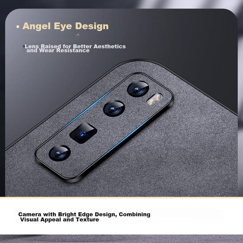Huawei Nova 7 Pro Phone Case, Nova 7 Pro Protective Cover, Shockproof Lens Full Protection Soft Case, Simple Luxury Outer, WoAnd Leather Case, Black