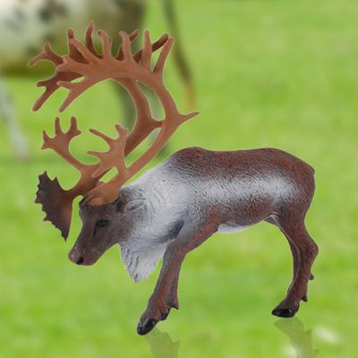 Animal Figurine Durable Cognitive Competence Educational Toy Desk Decoration Christmas Elk Reindeer Sculpture for Kids