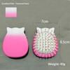 Mini Spazzola per Capelli Detangling Ombré Rosa con Orecchie da Gatto e Setole Morbide Massaggianti per Viaggio Uso Quotidiano Portafoglio