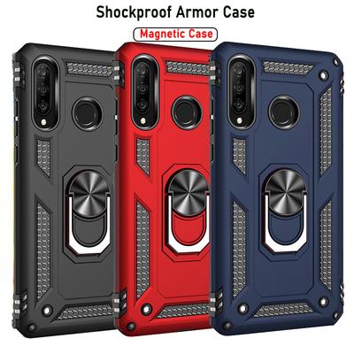 Schokbestendige Armor Telefoonhoes voor Huawei Honor 50 8a 9a 8s 9s 10 20 P40 P30 P20 Mate 20 30 40 Pro Lite Magnetische Autohouder Cover