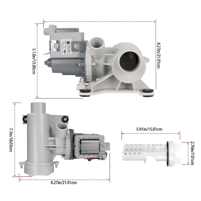 High Performances Drain Pump Motor WH23X25518 Front Loading Washer Drain Pump Assembly Ensuring Reliable Drainage