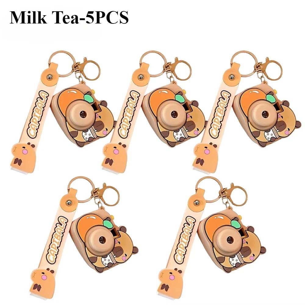 Capybara Projection Keychain Mini Camera Design Cute Animal Key Chain Bag Accessory Creative Gift for Friends Party Favor