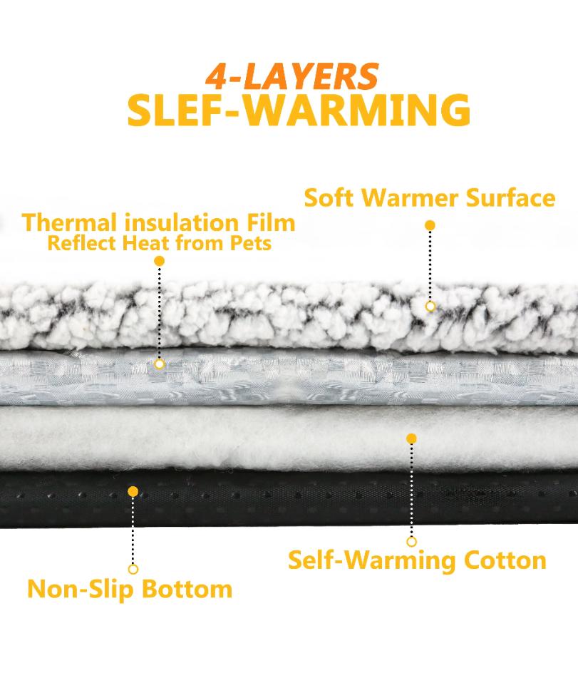 Samonagrzewające się podkładki dla zwierząt kocyk dla szczeniąt ciepła poduszka mata dla kotów psy zmywalne zwierzęta domowe z termiczną podkładką odbijającą ciepło ciała