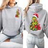 Women's Christmas Lightweight Long Sleeve Hooded Pullover Sweatshirt with Graphic Print