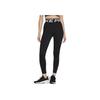Nike Logo High-Waisted Slim Fit Elastic Knit Sports Pants Women Bottoms Black FV7383-010