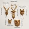 Set di 5 Decorazioni Murali Animali in Resina Vintage con Teste di Orso, Cervo, Topo, Volpe e Coniglio Decorazione per la Casa Interna, Decorazione Festiva