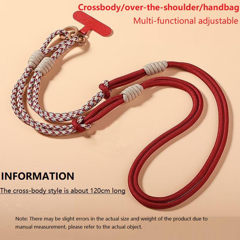 Multifunctioneel Verstelbaar Mobiele Telefoon Lanyard Telefoon Lanyard Strap Crossbody Nylon Telefoon Laniere Handy Trageband SJGS08