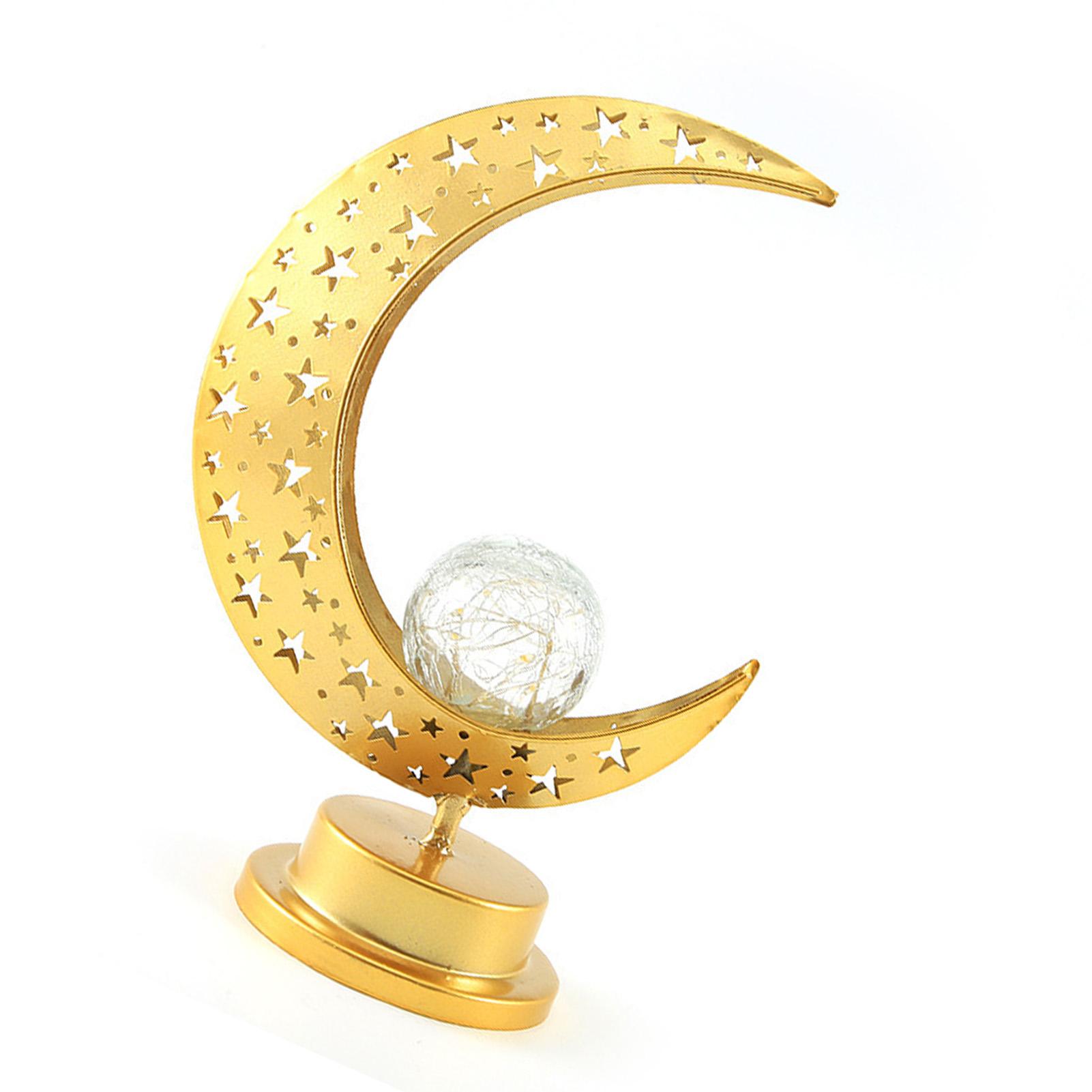 

Desk Decorative Light LED Desktop Night Lamp Holiday Styling Iron Art Hollowed Out Supplies Moon